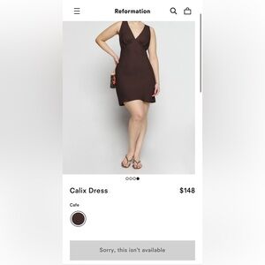 Reformation Calix Dress in Cafe size Small